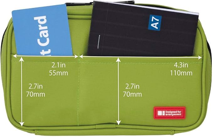 LIHIT LAB Large Capacity Triple Zipper Pencil Case For School Office College, Big Capacity 8 Compartments Pencil Bag Holder Adults Teen Boys Girls, Travel Cosmetics Storage, Blue (A7556-108)