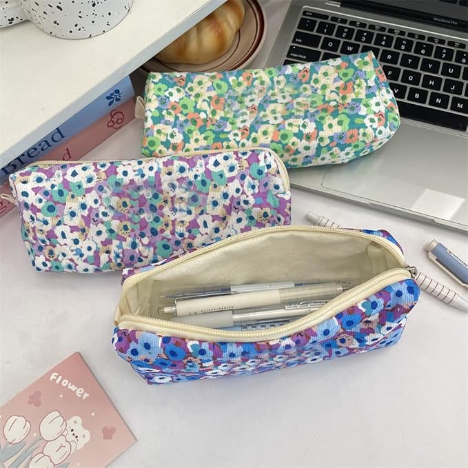 Cute Pencil Case Aesthetic Student Pencil Pouch Coin Pen Pouch Cosmetic Bag Office Stationery Organizer For Kids Teen School (Y)