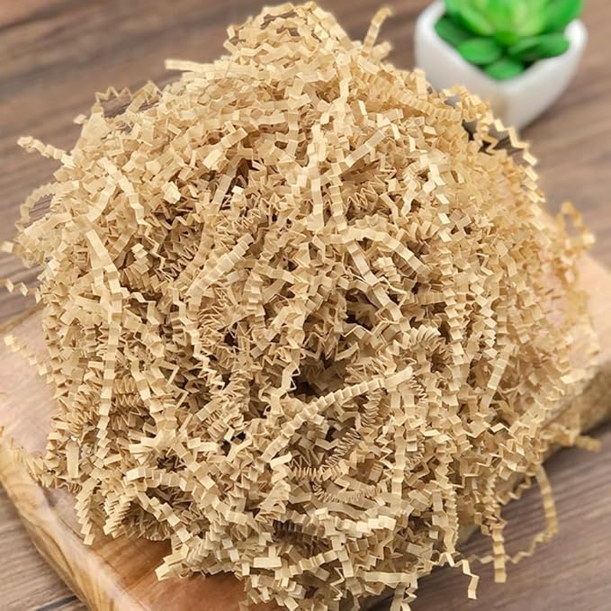 50g Crinkle Cut Paper Shred for Easter Decor Gift Basket Filler, Gift Box Filler Paper Shreds, Raffia Grass for Gift Wrapping (Kaqi)