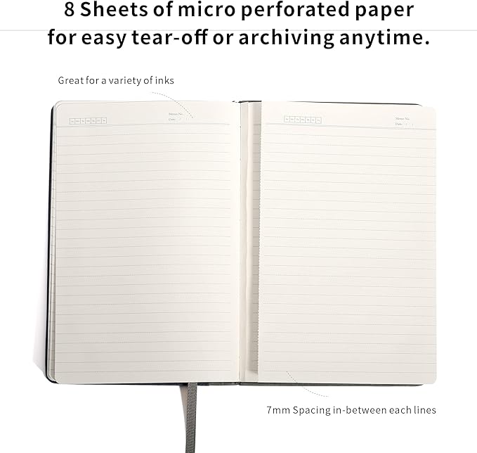 Lined Journal Notebooks with Pen Loop, Hardcover Notebook Journal for Work, 100Gsm Premium Thick Paper with Inner Pocket, Medium 5.7"x8.4", （Blue, Ruled）