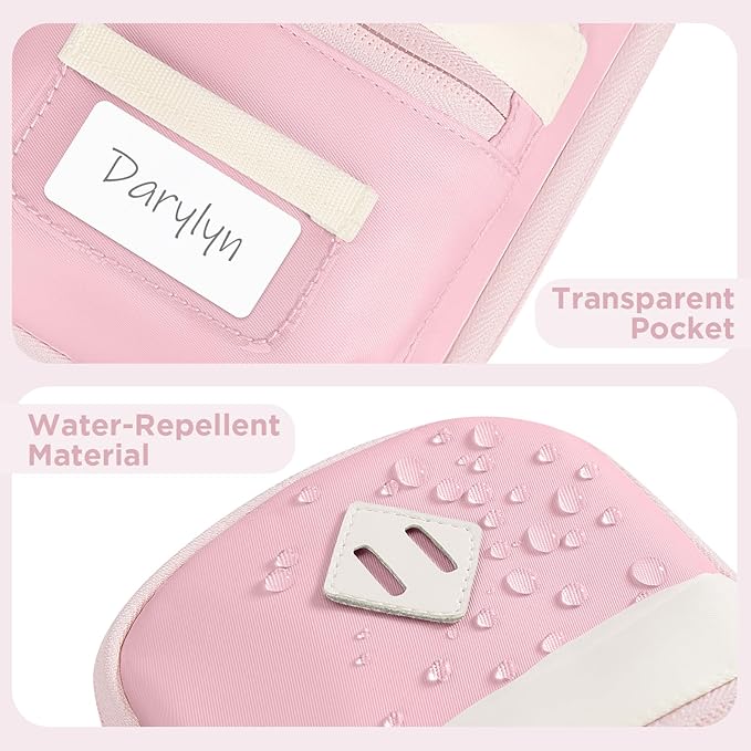 Large Capacity Pencil Case, Mini Backpack Pencil Case, Storage High Capacity Bag Pouch Holder Marker Pen Organizer, for Student, Teen Girls, Adults (Apricot Pink)