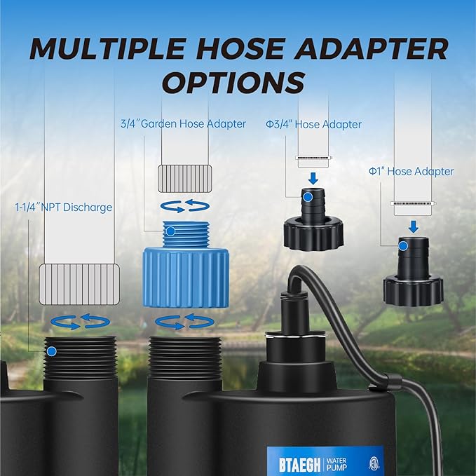 12V Submersible Water Pump 1500GPH Small Sump Pump Thermoplastic Portable Transfer Utility Pump Clean for Swimming Pool Basement Garden Pond