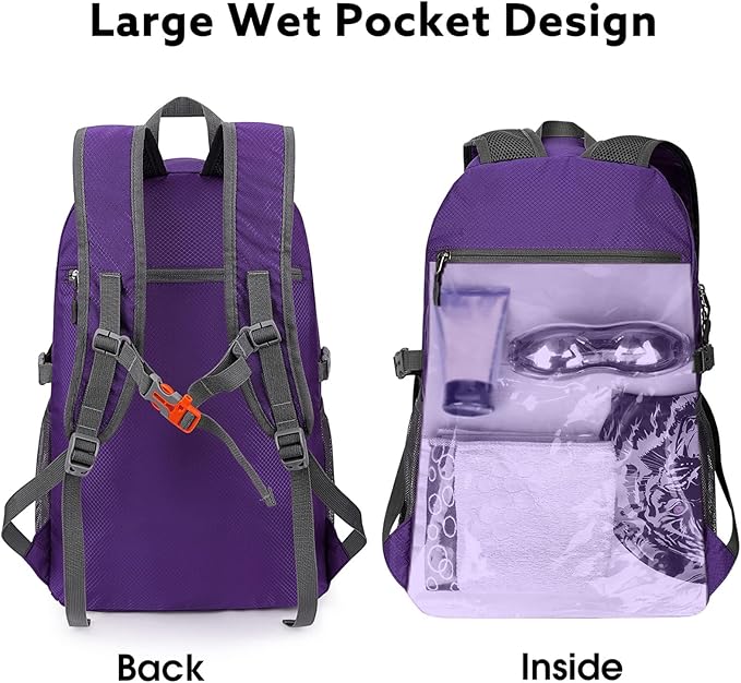 G4Free Lightweight Packable Hiking Backpack, Waterproof Travel Daypack