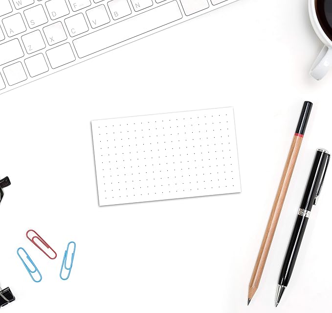Home Advantage Set of 50 Dot Grid Graph Index Cards (3-x-5-inch)