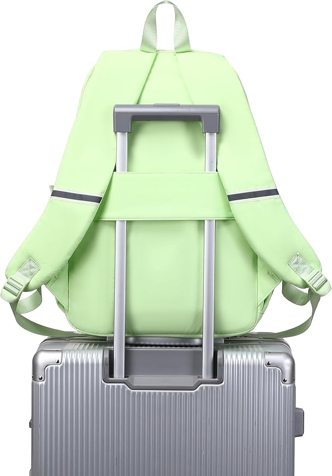 abshoo Big Student Laptop Backpack For College Women Middle High School Teen Girls Bookbag Travel Daypack (Greenyellow)