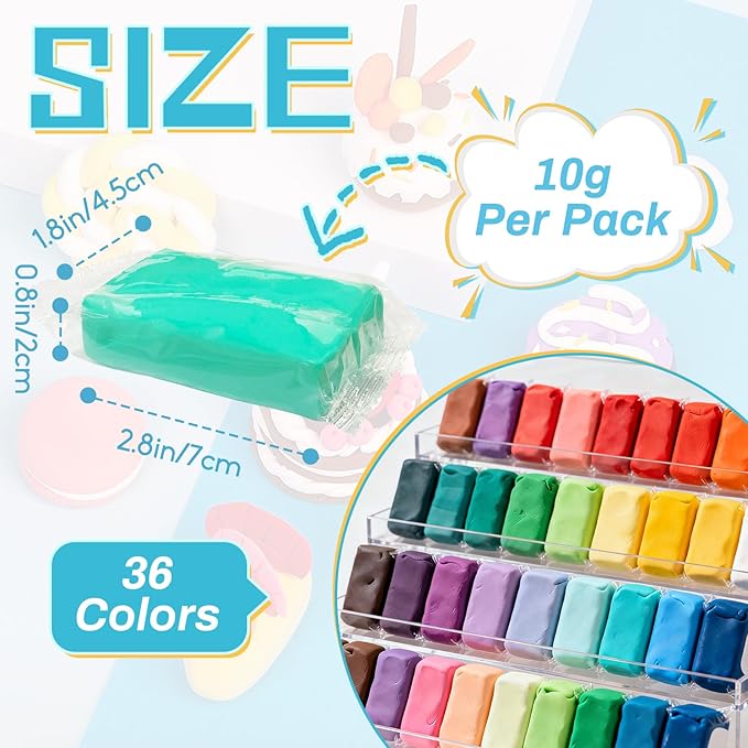Air Dry Clay 36 Colors,Magic Clay Modeling Clay,DIY Molding Magic Clay