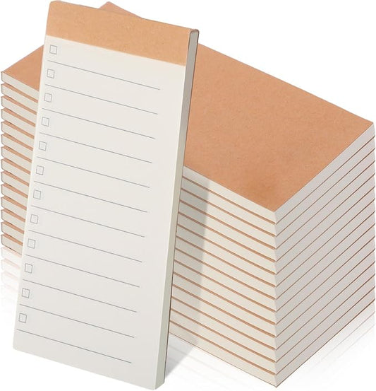 Eaasty 50 Pack Bulk Mini To Do List Notepads with Kraft Cover 5.5" x 2.7" Lined Tear-off Memo Pads Small Pocket Checklist Notebooks for Office, Teacher, Grocery Lists, Planning and Organization