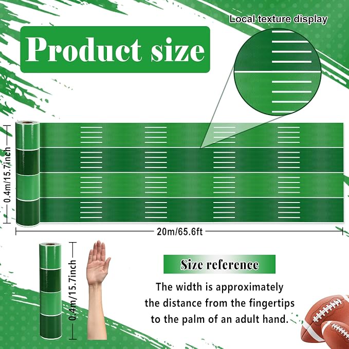 Football Bulletin Board Roll Non-Woven Fabric Poster 15.7" x65.6ft