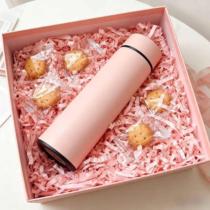 3LB Light Pink Crinkle Cut Paper Shred Filler, Paper Shreds for Basket Fillers, Birthday, Gift Wrapping, Anniversary, Bridesmaid Engagement, Halloween, Thanksgiving, Christmas Craft Decor Party Filler