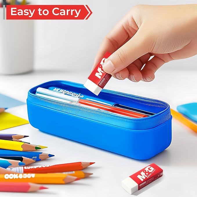 M&G Pencil Eraser for Kids, 20 Pack, White Erasers Bulk for Artists, Drawing Eraser for Sketching, Art Erasers for Drawing, School,Office Supplies