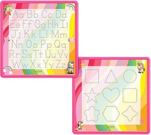 Kid's Name Tracing Board | Dry Erase Letter Tracing | Reusable Writing Practice Board | Personalized | Baby Unicorn Theme