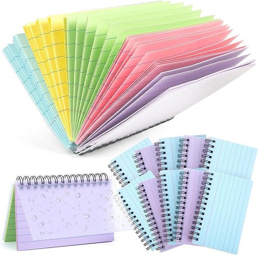 Koogel 500PCS 3x5 Index Cards, Colored Index Cards with Rings for Back to School, Ruled Flashcards Heavy Notecards with Waterproof Covers for Studying College Office Home To Do List Supplies