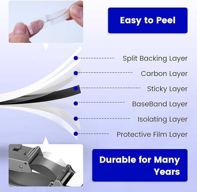 TZe Tz Tape 12mm 0.47 Laminated Clear Replace for Brother Label Maker Tape Clear TZe-131 Compatible with Brother P-Touch Label Tape 1/2 Inch for PTD210 D220 H110 H111 D410 610BT CUBE 1280 1880, 6-Pack
