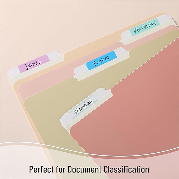 Mr. Pen- Sticky Index Tabs, 500 Pcs, 21 Sets, Colorful, Writable Colored Pages Markers Labels for Reading Notes, Books, Binders, Notebook, Folders and Classify Files, Water-Resistant