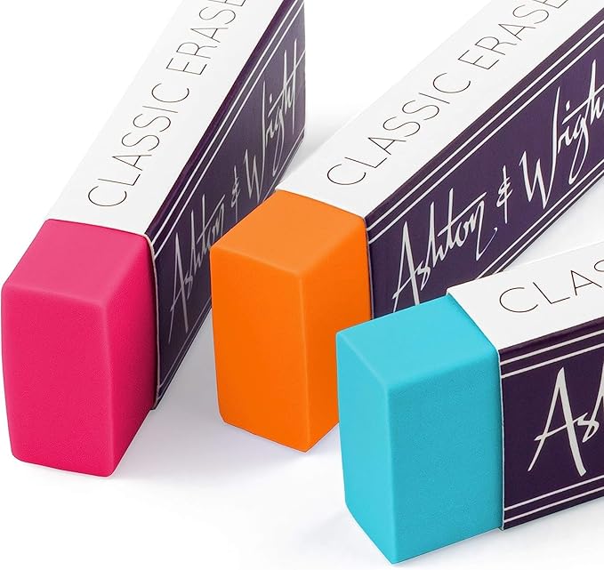 Ashton and Wright - Classic Eraser - Latex Free Plastic Rubber - Pack of 5 Tropical Neon