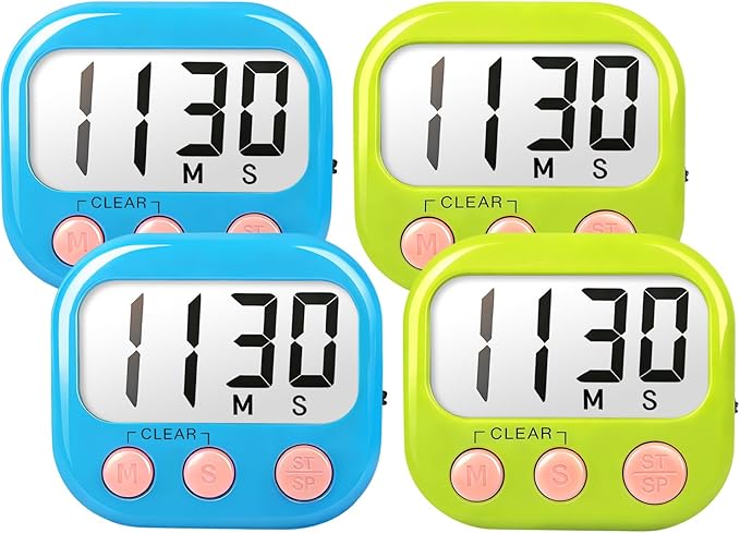 Classroom Timers for Teachers Kids Large Magnetic Digital Timer 4 Pack