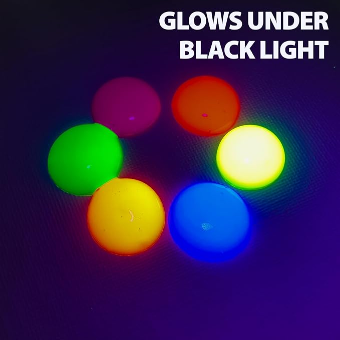 milo Fluorescent Neon Washable Tempera Paint | 16 oz Bottles 6 Colors | Made in the USA | Glows UV in Black Light | Safe & Non-Toxic Paint for Arts & Crafts, Poster, Window, Classroom, School, Project