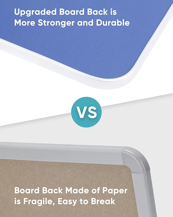 VUSIGN Small Dry Erase White Board, 8.5 x 11 Inches Mini Whiteboard, Magnetic Board for Wall, Fridge, Locker, Kids, Students, Sliver