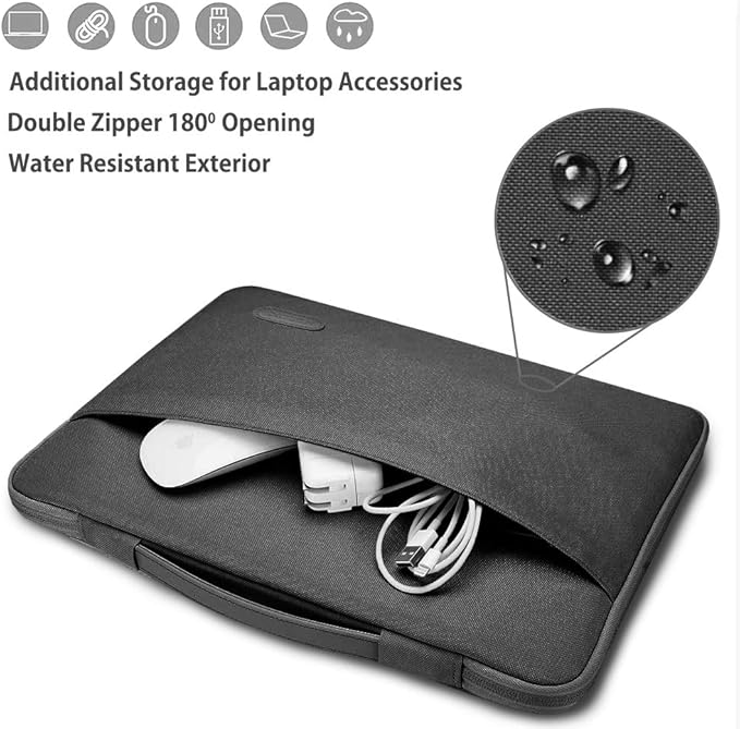 Hseok Laptop Sleeve 13-14 Inch Case Briefcase Compatible with MacBook Neo Pro 14 M5/M4/M3/M2/M1, All Models 13.3 Mac Air/Pro, XPS 13 14, Most Popular 13"-14" Notebooks,B01K01