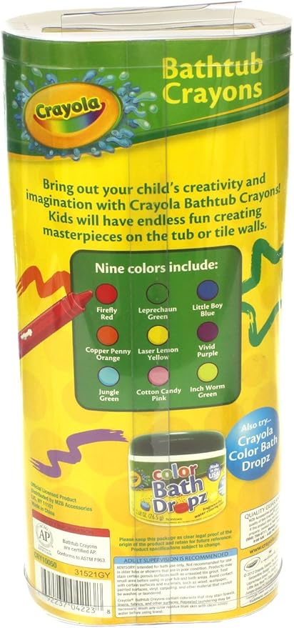 Crayola Bathtub Crayons, Assorted Colors 10 ea