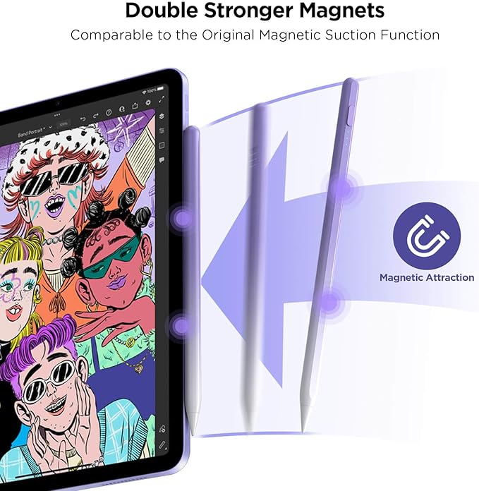 DEGGE Stylus Pen for iPad 2018-2026, 15Mins Fast Charge for Apple Pencil, Palm Rejection, Compatible with iPad A16 11/10/9/8/7/6, iPad Pro M5/M4/12.9"/11", iPad mini 7/6/5, iPad Air M3/M2/5/4/3