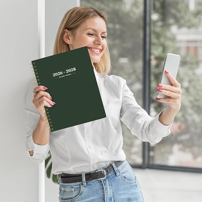 2026-2028 Monthly Planner - 2 Year Monthly Planner Calendar 2026-2028, Jul 2026 - Jun 2028, 8.5" x 11", 24 Months, Spiral-Bound, Tabs, Holidays, Notes, Ideal for School Office Home Planning