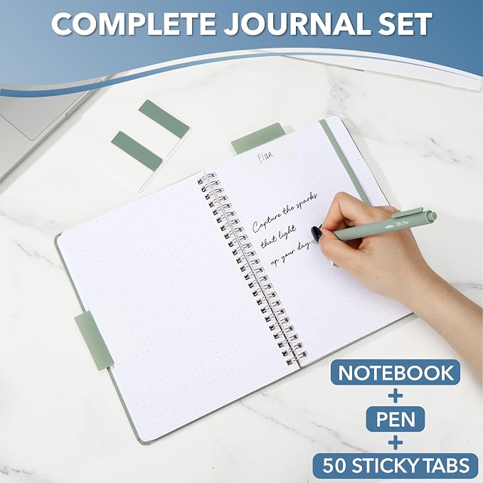 Mr. Pen- Dotted Spiral Journal Notebook Set, A5 (5.7"x7.9"), 160 Pages