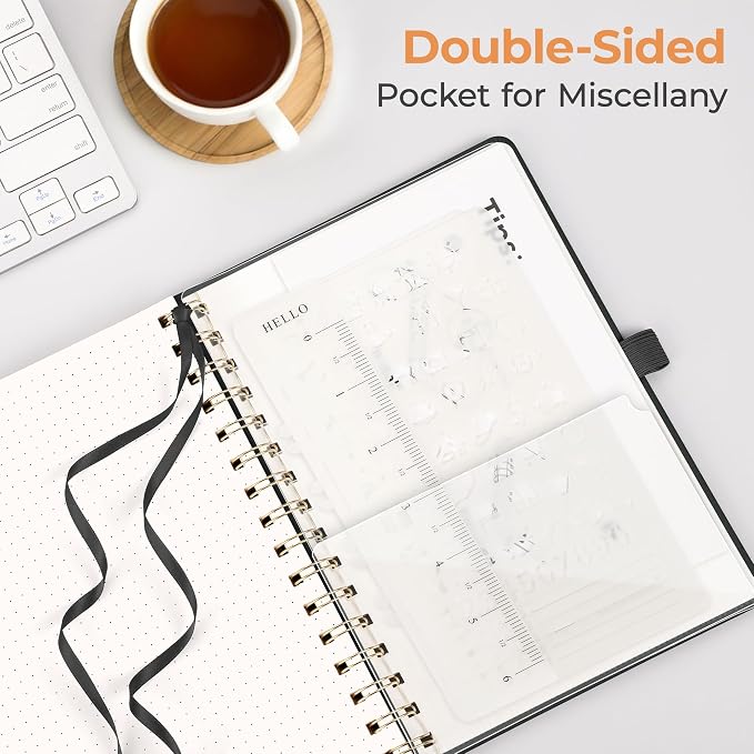 AHGXG Dotted Journal Notebook, 160 Pages, A5 Medium Size (5.7'' x 8.3'')