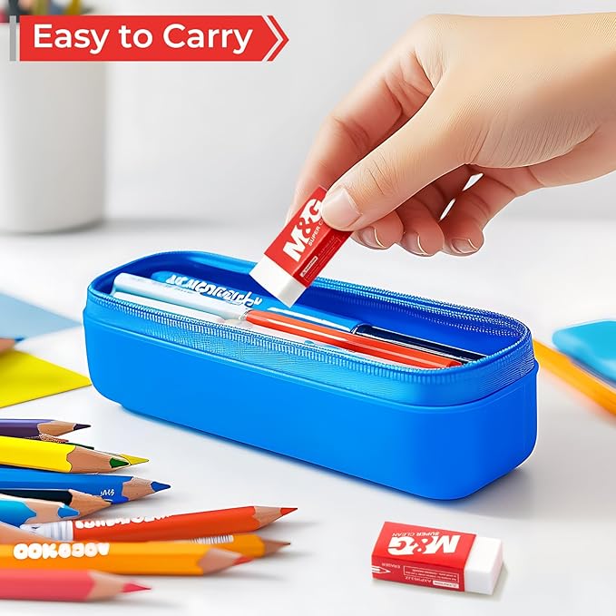 M&G Pencil Eraser for Kids, 30 Pack, White Erasers Bulk for Artists, Drawing Eraser for Sketching, Art Erasers for Drawing, School,Office Supplies