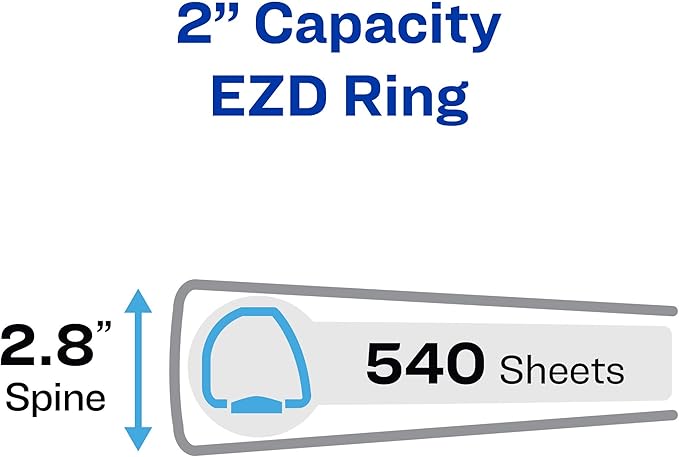 Avery Heavy-Duty Binder with 2-Inch One Touch EZD Ring, Black (79992)