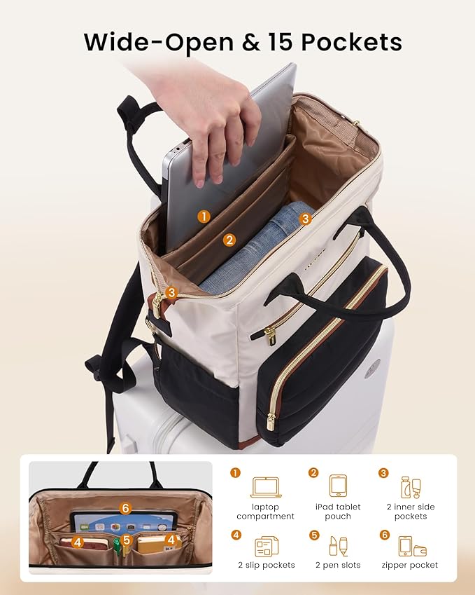 LOVEVOOK Puffer Laptop Backpack for Women, 15.6 Inch Work Backpack purse for Nurse Teacher, Personal Item Travel Bag College Computer Daypack for Daily Commute