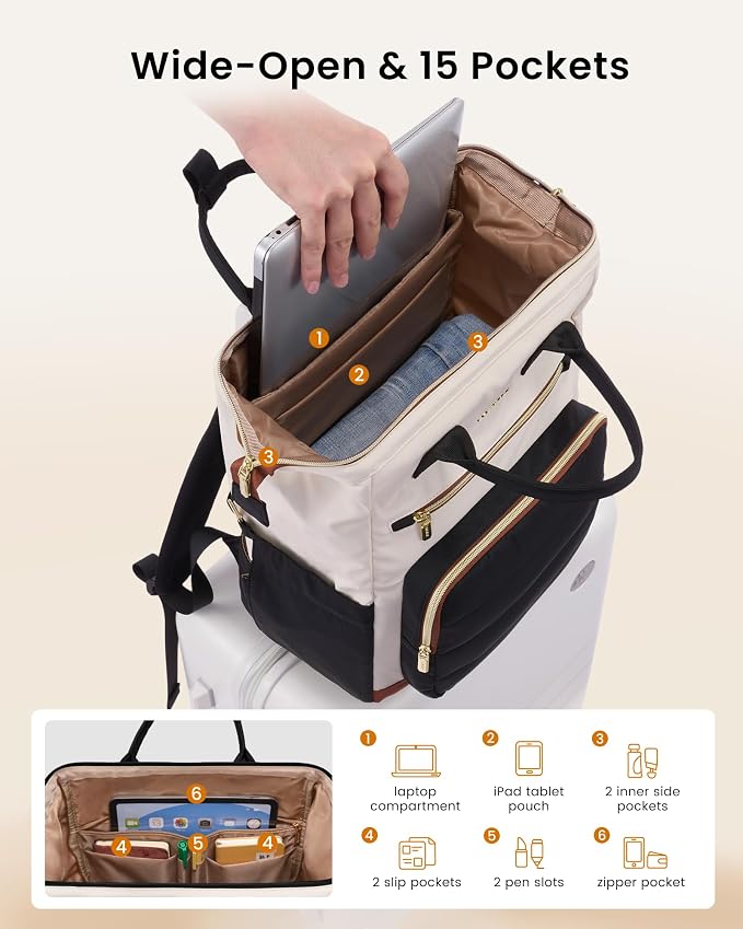LOVEVOOK Puffer Laptop Backpack for Women, 15.6 Inch Work Backpack purse for Nurse Teacher, Personal Item Travel Bag College Computer Daypack for Daily Commute