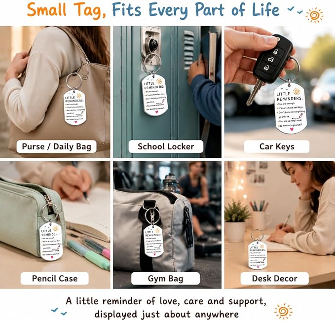 Back to Shcool Supplies for Teen Girls, School Supplies for High SCHOOL Student First Day of SCHOOL, College Dorm Room Essentials for Girls Proud of You Gift for Daughter Son Little Reminders Keychain
