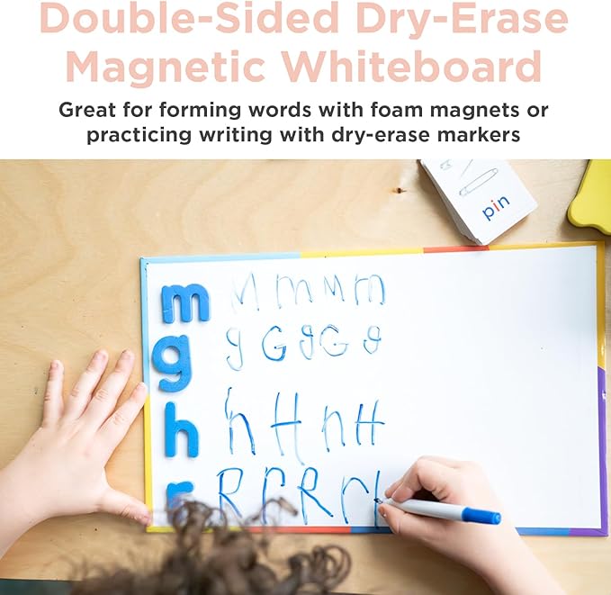 Magnetic Foam Letters for Kids - Classroom Alphabet Letters Kit 284 Pcs with CVC Cards - Classic ABC Board Magnets