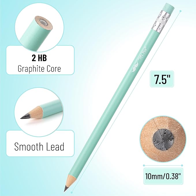 Mr. Pen- Jumbo Pencils, 30 Pack, Colorful Barrels, Smooth Black 2 HB Graphite Cores, Large Preschool Pencils, Smooth Writing Lead for Kindergarten, Kids and School Supplies