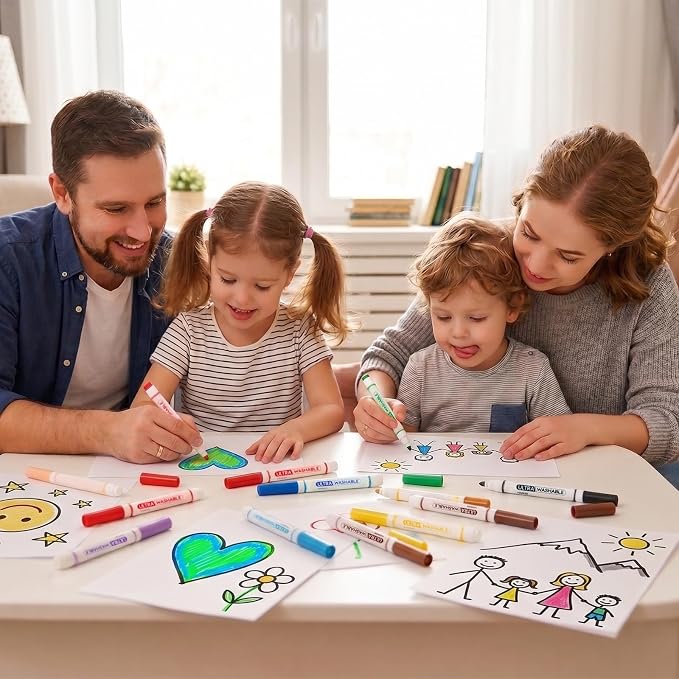Madisi Ultra Washable Markers Bulk for Kids, 288 Pack, 12 Colors