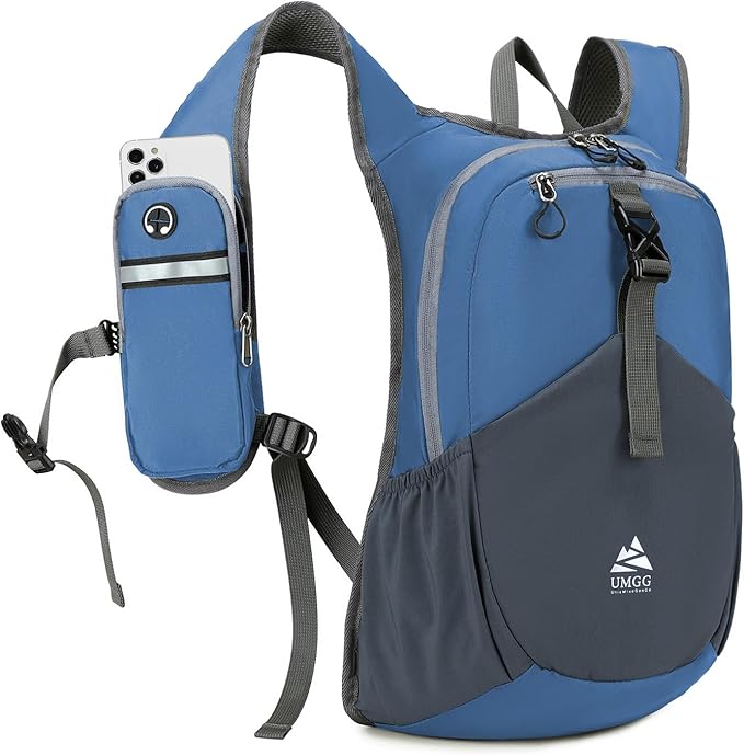 15L Small Hiking Backpack for Men Women Lightweight Packable Backpack Foldable Casual Daypack for Camping Travel Outdoor, Dark Blue