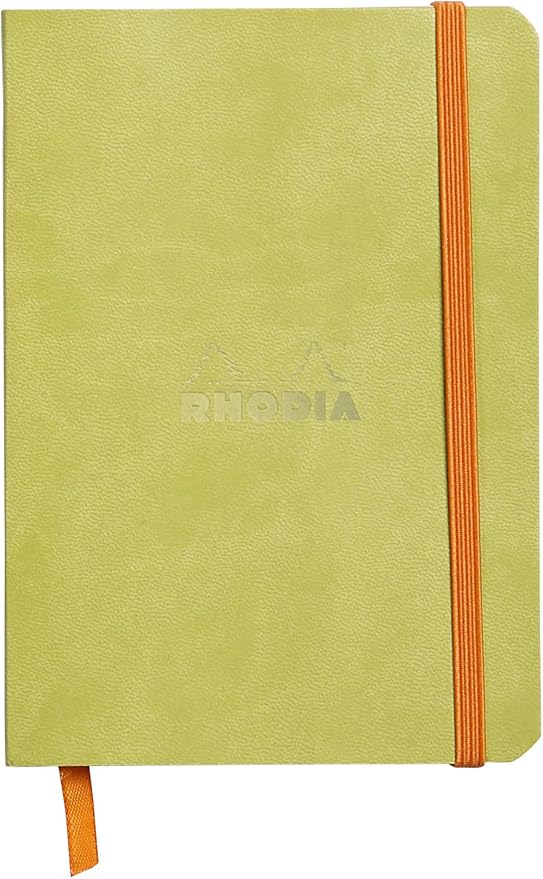 Rhodia Rhodiarama SoftCover Notebook - 72 Lined Sheets - 4 x 5 1/2 - Anise Cover (117306C)