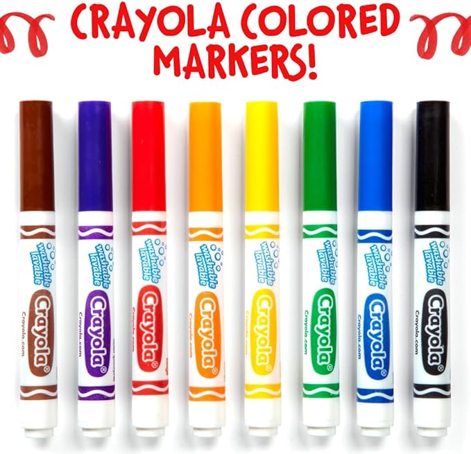 Crayola Washable Markers for Kids - Red (12ct), Bulk Broad Line Markers for School, Classroom Essentials, Teacher Classroom Must Haves for Elementary School