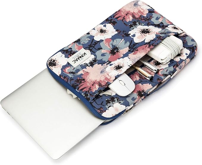 Kinmac 360° Heavy Duty Protective Laptop Computer Sleeve case Bag Cover with Handle for MacBook Pro 14 inch,14 inch-14.4 inch HP Lenovo Dell ASUS Acer Laptop (Camellia)