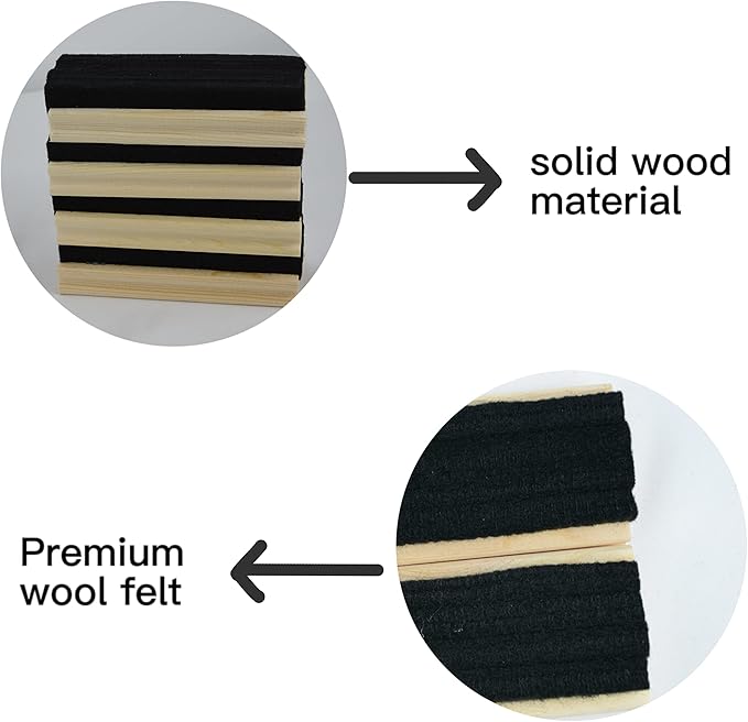 4 Pack Chalkboard Erasers Premium Wool Felt Eraser Dustless Wood Blackboard Cleaner for Blackboard Chalk Eraser Office School Supply Engravable DIY Gift