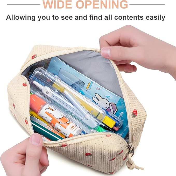 LEDAOU Cute Pencil Case for Kids Girls Boys Pencil Pouch kawaii Pen Pencil Box Bag Holder for School Students