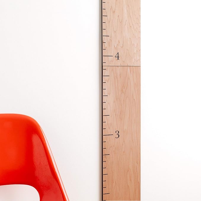 HEADWATERS STUDIO Wood Growth Chart for Wall - Growth Chart Wood Growth Chart for Kids Wooden Ruler Growth Chart Child Height Wall Chart Grow Chart for Wall Kids Wall Ruler Height Chart-Modern Natural