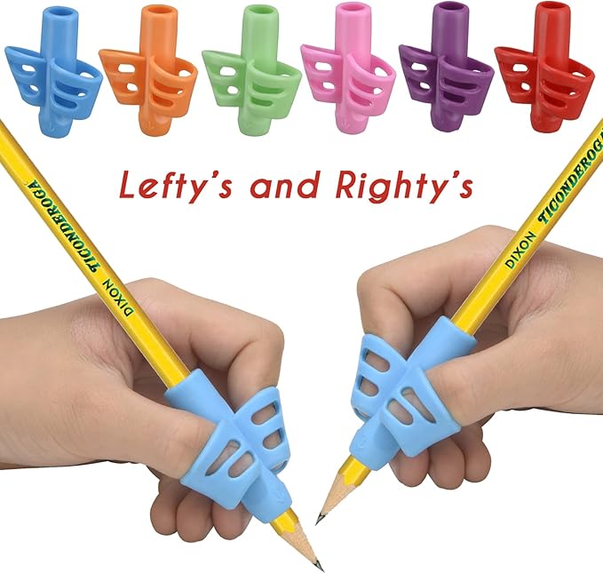 INNER-ACTIVE Two Point Pencil Grips 30 Pack, Handwriting Training for Kids and Preschoolers, Classroom Bulk, Occupational Therapy Writing Tool to Improve Tripod Grasp