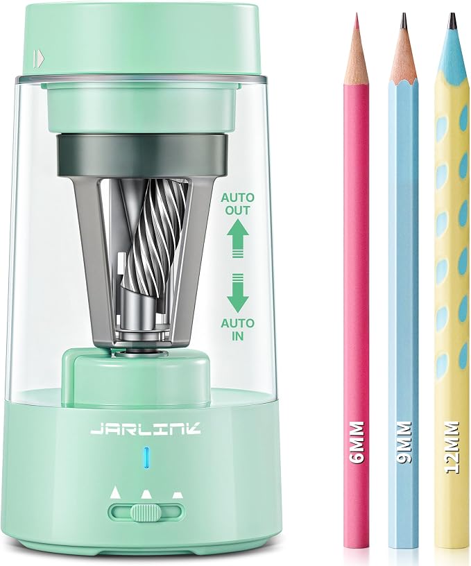 JARLINK Fully Automatic Rechargeable Electric Pencil Sharpener