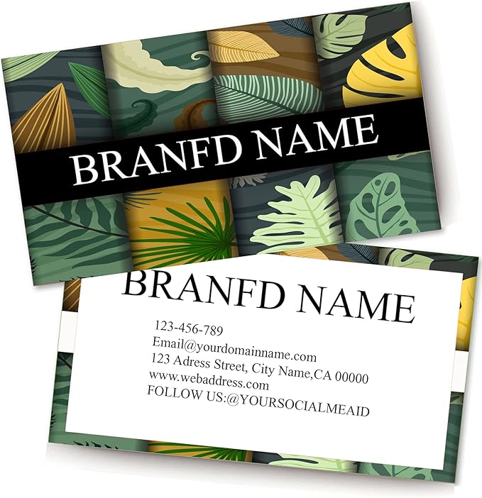 Custom Printed Business Stock Cards - Thick Sturdy Stock - 3.5" x 2" - 100% Recycled Content (500/200 PCS) Premium Double-sided Print