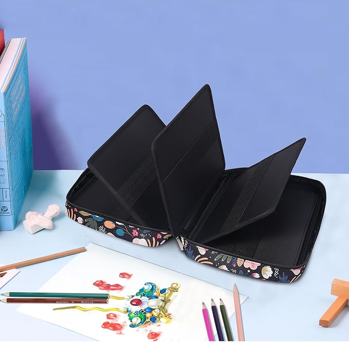 Coloring Pencil Case 220 Slots Pencils/Gel Pens Organizer Waterproof Travel Case Zipper Carrying Portable Pencil Markers Pen Holder Bag for Painter Writers