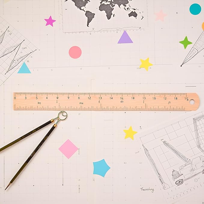 Rose Gold Ruler, Metal Drawing Ruler, Unisex Learning Measuring Ruler Bookmark Stationery for School Office Math Geometry Drafting Tools, Office School Supplies, Drafting Tools and Kits