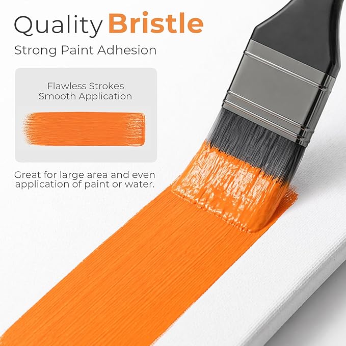 Nicpro 36pcs Paint Brush Set, Professional Paintbrushes with Palette Knife and Cloth Roll, Suitable for Artists and Beginners for Acrylic Painting, Oil, Watercolor, Gouache