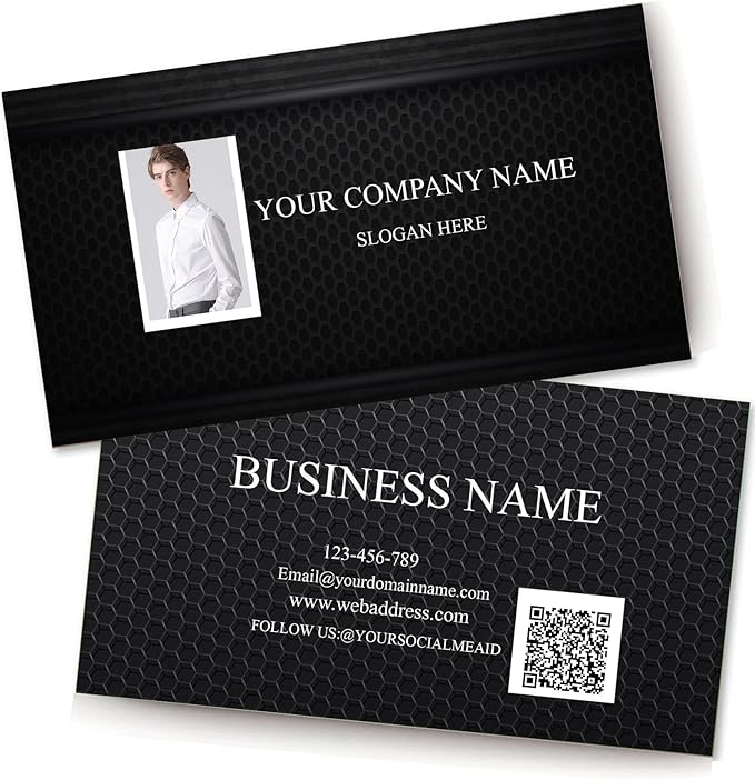 500 pcs Full Color Custom 2 Sides Printed Business Card Custom with Your Logo Two-Sided Design,Personalized Name Card, 3.5" x 2"Business Card No Additional Charge
